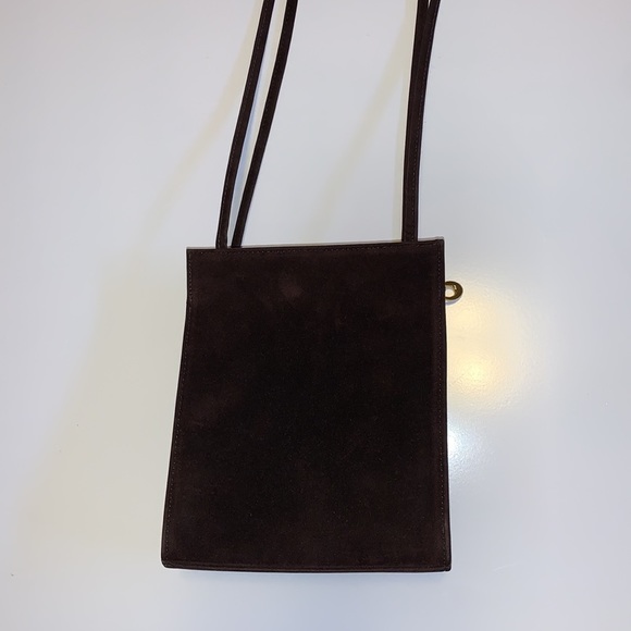 Vintage Cabrelli Brown Microsuede Purse - Picture 2 of 11